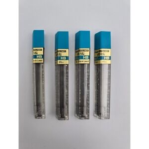 Pentel Hi Polymer Super‎ 07mm HB Black Lead Refill 12pcs 60mm Lot of 4